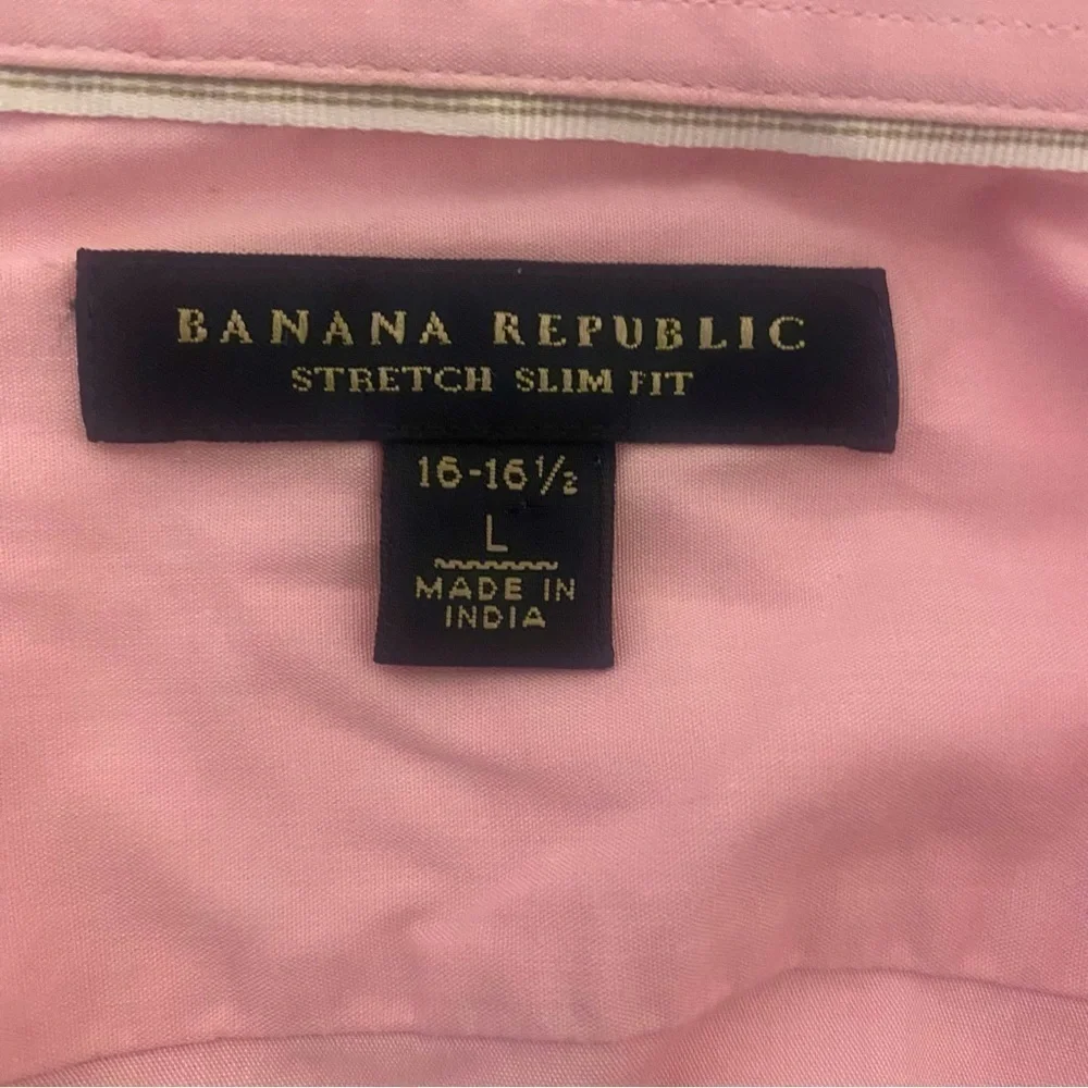 Banana Republic Mens Stretch Slim Fit Long Sleeve Button Down Shirt 16-161/2 Lrg